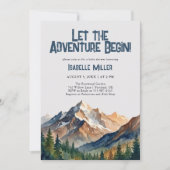 Let The Adventure Begin Mountain Boy Baby Shower  Kaart (Voorkant)
