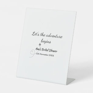 Let the Adventure Begint vrijgezellenfeest Naam to Reclamebord Met Voetstuk