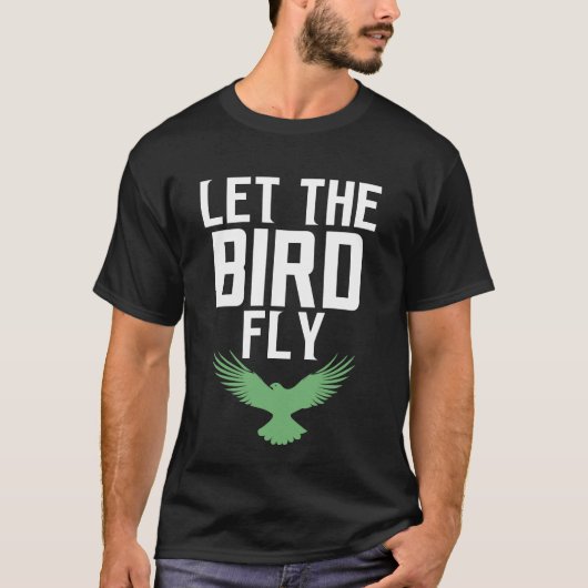 let the bird fly t-shirt (Voorkant)