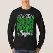Let The Shenanigans Begin Funny Clover St Patricks T-shirt (Voorkant)