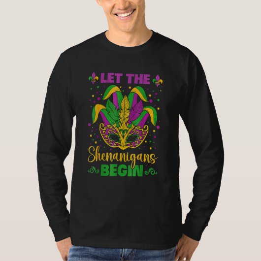 Let The Shenanigans Begin Mardi Gras 2023 Kids Men T-shirt (Voorkant)