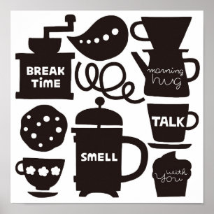 LET VOOR KOFFIE POSTER