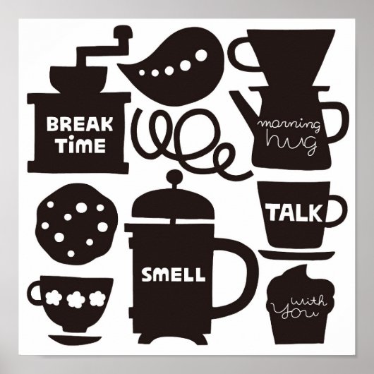 LET VOOR KOFFIE POSTER (Voorkant)