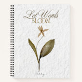 Let Words Bloom – Pressed Flower Journal for Write Notitieboek (Voorkant)