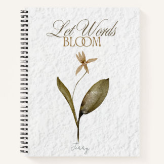 Let Words Bloom – Pressed Flower Journal for Write Notitieboek