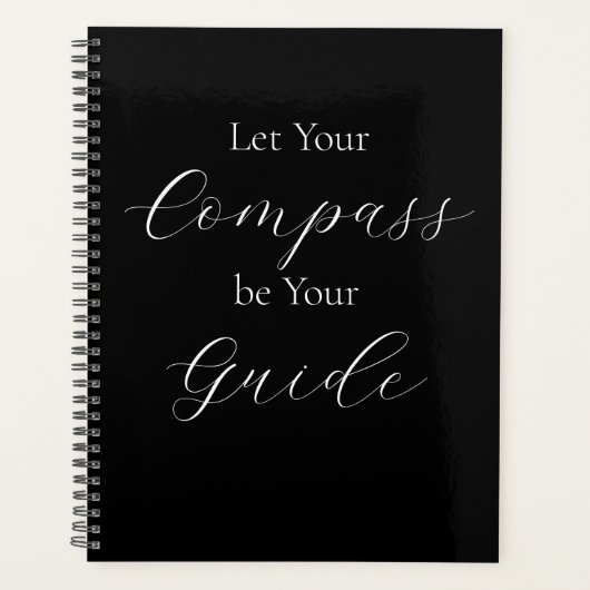 'Let Your Compass Be Your Guide' Phrase White (Devant)