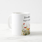 Let Your Dreams Blossom Mug – Inspirational Floral (Devant gauche)