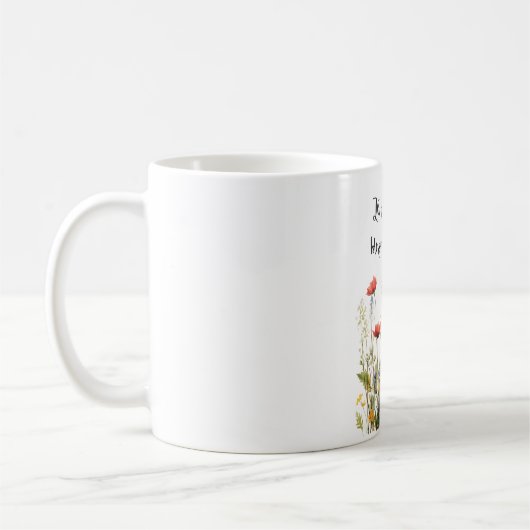 Let Your Dreams Blossom Mug – Inspirational Floral (Gauche)