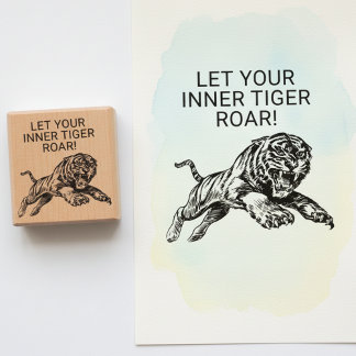 Let Your Inner Tiger Roar Inspirational Stamp Rubberstempel