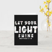 Let Your Light Shine - Christmas Light Kaart (Gele Bloem)