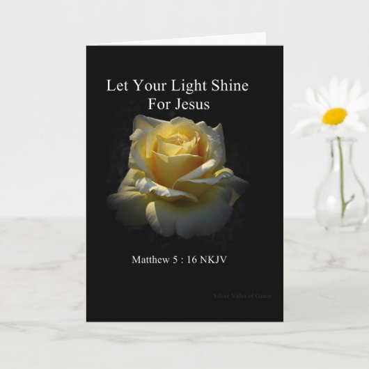 Let Your Light Shine Faith Card  Kaart (Kleine Plant)