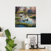 L'étang aux canards AI Fantasy Impression d'art nu (Bureau à domicile)
