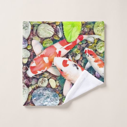 L'étang de Koi (Gant de toilette)