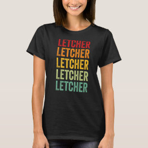 Letcher County Kentucky Rainbow Text T-shirt