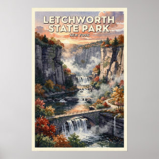 Letchworth State Park New York Reisposter uit het Poster