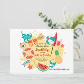 L'Été À La Plage Invitation (Debout devant)