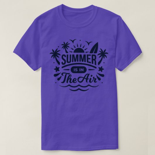 L'été est dans l'air vacances été TShirt (Design devant)