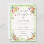 L'été fleurit Faire-part de mariage floral (Devant)