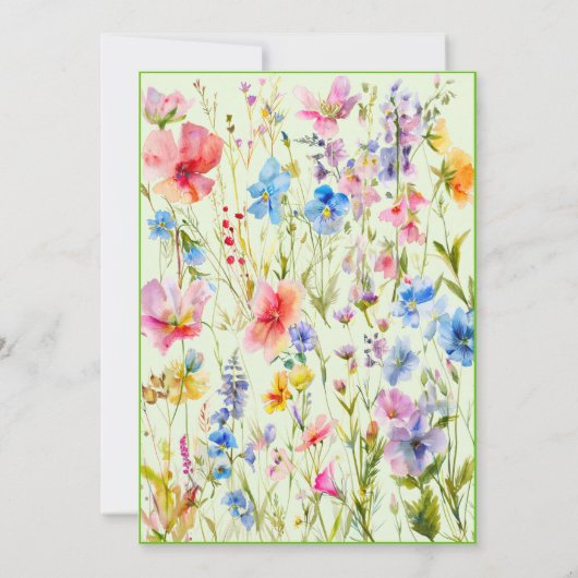 L'été fleurit Faire-part de mariage floral (Dos)