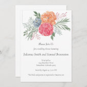 L'été fleurit Invitation Florale moderne (Devant / Derrière)