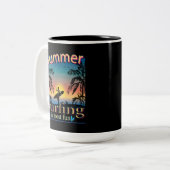 L'Été - Le Surf Est La Mug À Café Deux Tons La Plu (Devant gauche)