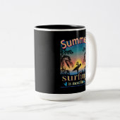 L'Été - Le Surf Est La Mug À Café Deux Tons La Plu (Devant droit)