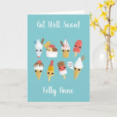 L'Été Se Bien Bientôt Carte Glace (Fleur jaune)