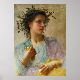 l'ete (zomer) door William-Adolphe Bouguereau Poster