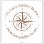 L'Éternel affermit ses pas Autocollant (Feuille)