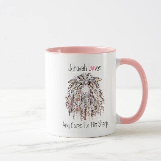 "L'Eternel aime et s'occupe de ses moutons" Mug (Droite)