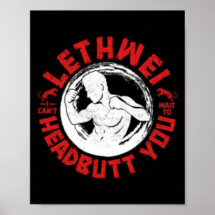 Lethwei Instructor Headbutt Birmese Boksen Myanmar Poster