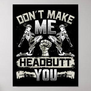 Lethwei Self Defense Headbutt Martial Arts Birmese Poster