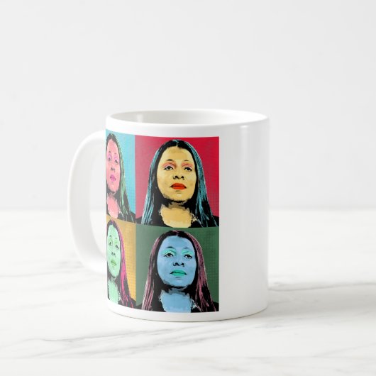 Letitia James Pop Art Design Koffiemok (Voorkant links)