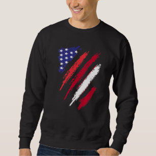 Letland Amerikaans Geteelde Vlag USA Patriot Erfgo Trui