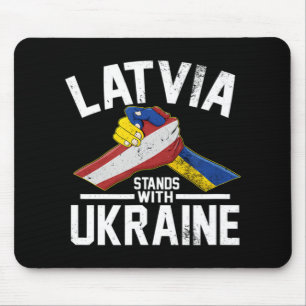 Letland blijft bij de Letse Oekraïense vlag Muismat
