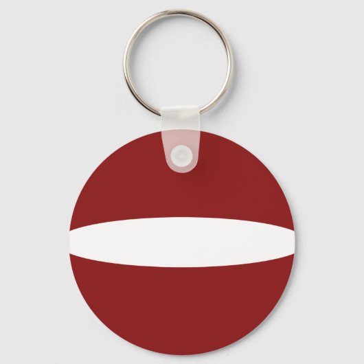 Letland Fisheye Flag Sleutelhanger (Voorkant)