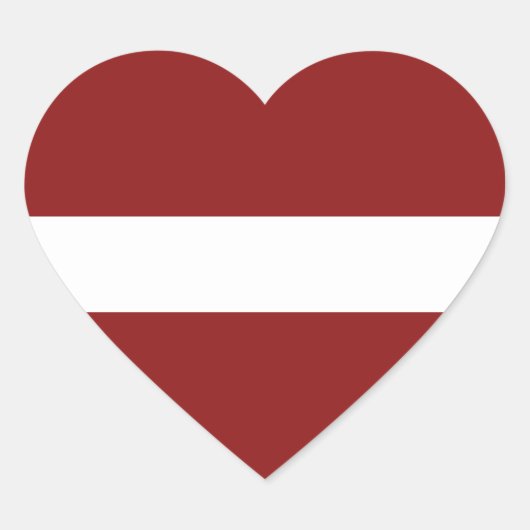 Letland Flag Heart Sticker (Voorkant)