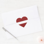 Letland Flag Heart Sticker (Envelop)