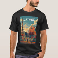 Letland Illustratie Reis Kunst Vintage
