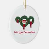 Letland Kerstmis 2 Keramisch Ornament (Rechts)