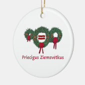 Letland Kerstmis 2 Keramisch Ornament (Links)