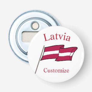 Letland Land Vlag Thunder_Cove Button Flesopener