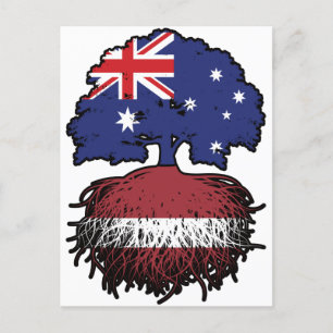 Letland - Lets Australian Australia Tree Roots Briefkaart