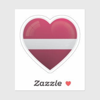 Letland Love Flag Sticker