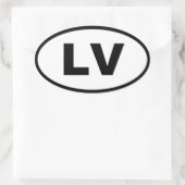 Letland LV Europees Ovale Sticker (Tas)