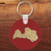 Letland Map Sleutelhanger (Voorkant)
