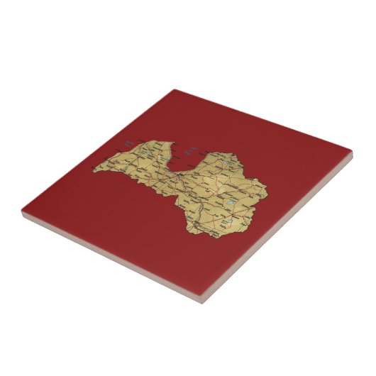 Letland Map Tile Tegeltje (Zijkant)