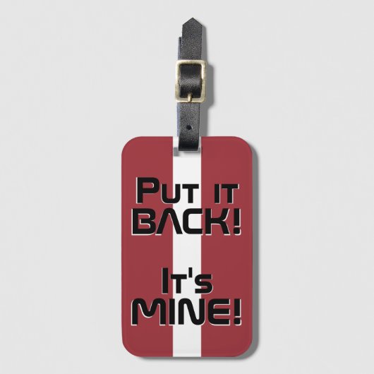 Letland Nationale vlag Funny Patriotic Bagagelabel (Voorkant (verticaal))