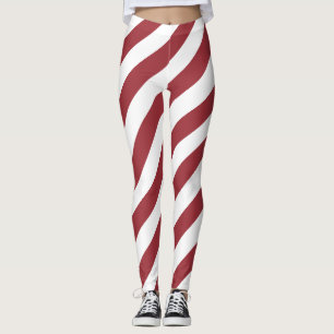 Letland Nationale vlag kleuren diagonaal gestreept Leggings
