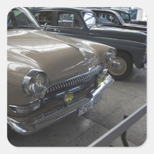 Letland, Riga, Riga Automuseum, jaren 60 Vierkante Sticker